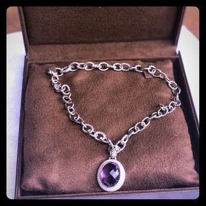 David Yurman Amethyst & Diamond Necklace
